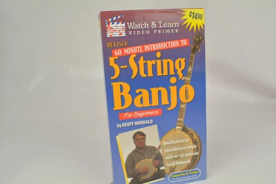 60 Minute Introduction To 5 String Banjo For Beginners By Geoff Hohwald VHS Tape - Image 1 of 4