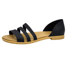Crocs Tulum Sandals Size 9 Iconic Comfort Flats Black Heel Scratches Rubber