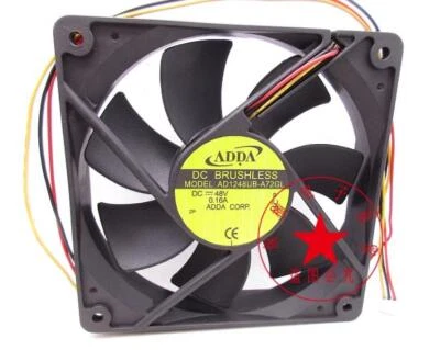 1PC ADDA 12CM 48V 0.16A AD1248UB-A72GL 3-wire variable frequency cooling fan - Image 1 of 3