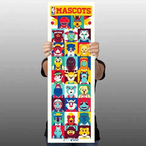 NBA Mascots Limited Edition Serigraph Print by Dave Perillo - Phenom Gallery Cover