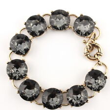 Classic 1.5cm Round Faceted Glass Crystal Stone Dot Bracelet for Women Jewelry