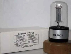 6SN7GT Brimar Black Base Made in British Amplitrex AT1000 Tested 1 Pc #921001 - Picture 1 of 7