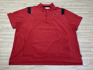 Nike NFL Arizona Cardinals On-Field 1/4 Zip Coach Jacket Mens Size 4XL SS Red - Picture 1 of 9