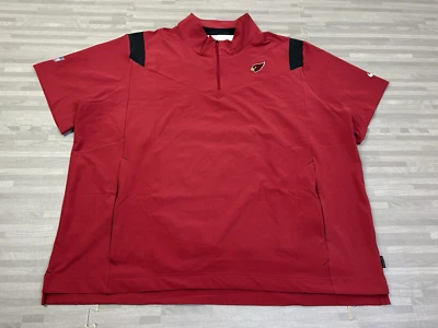 Nike NFL Arizona Cardinals On-Field 1/4 Zip Coach Jacket Mens Size 4XL SS Red - Image 1 of 4
