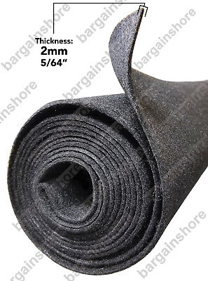 Felt Liner Polymat Carpet Roll 16ft X 3.75' Charcoal Hook Loop Receptive • 39.93$