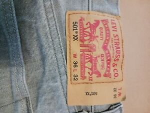 Levis 501XX Gray Denim Mens Jeans. 36x32. New w/o Tags