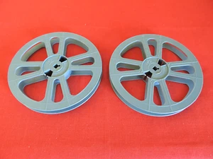 2 *NEW* 16mm 400' EMPTY PLASTIC FILM REELS (GREY) - Picture 1 of 2