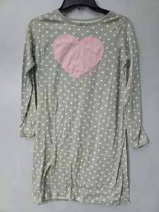 Girls Carters Long Sleeve Pink Heart Love to Snooze Nightgown Size 12-14A - Picture 1 of 5