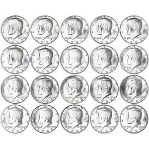 Medio dólar P D Kennedy 1980-1989 20 B.U. Juego de monedas - Imagen 1 de 2