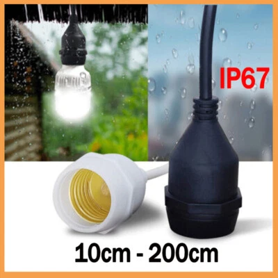 2 Pins IP67 Waterproof Chandelier Connector With E27 Lamp Cap Outdoor Lighting - Image 1 of 4