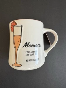 NEW Orange Mimosa Theme Double Sided Coffee Tea Mug By Luna And Sage - Picture 1 of 6