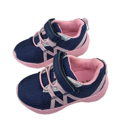 Carter's Girls Baby & Toddler Hoppy Athletic Sneaker Size 5 Navy, Pink - Image 1 of 4
