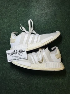 Adidas NMD R1 Triple White - Size 7.5 - Pre Owned - FY9384 - FAST SHIPPING - Picture 1 of 11