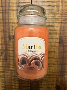 Martha Stewart Pumpkin Cider Donut 2 Docht Duftkerze 26oz Glas NEU - Bild 1 von 5
