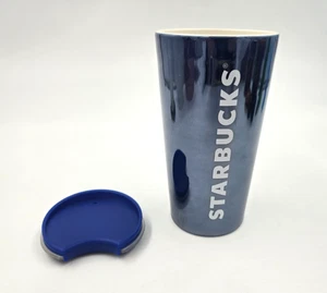 Starbucks Holiday 2023 Winter Night Tumbler blau glänzend Keramik Hot Travel Mug - Bild 1 von 4
