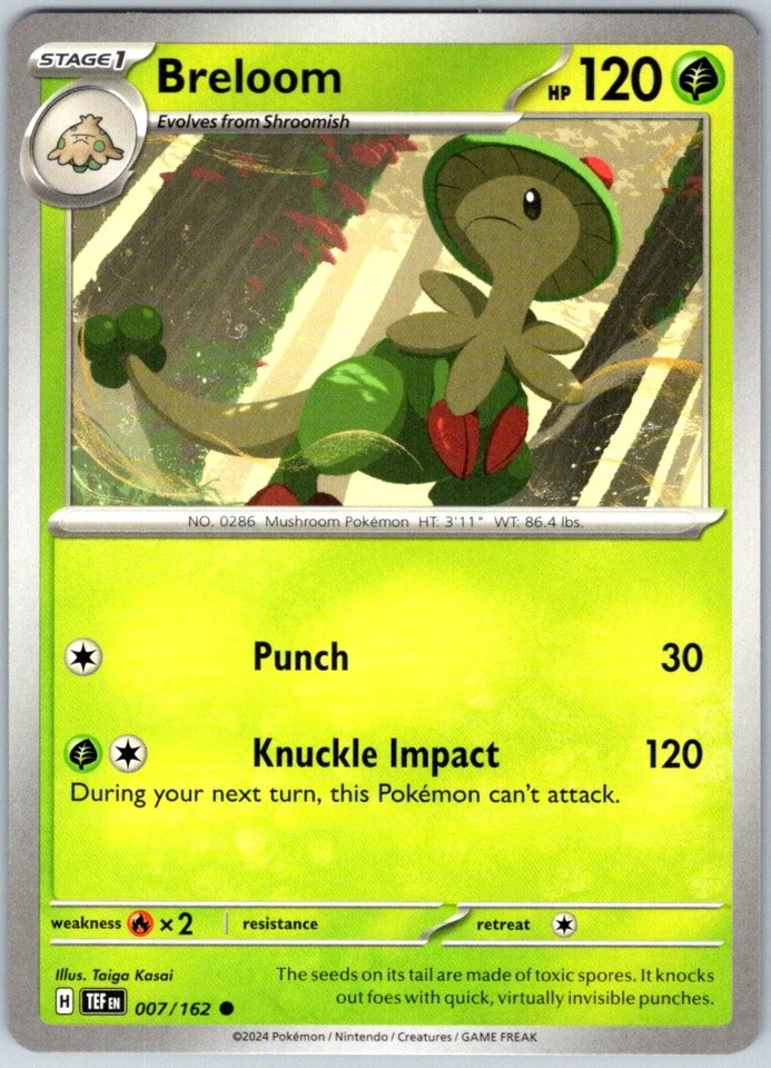 Breloom 007/162 Near Mint SV05: Temporal Forces Pokemon Shipnow - Image 1 of 1