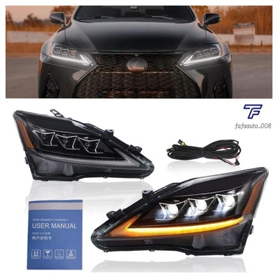 LED DRL Signal Projector Headlights Assembly For 2006-2013 Lexus IS250 IS350 ISF - Image 1 of 4