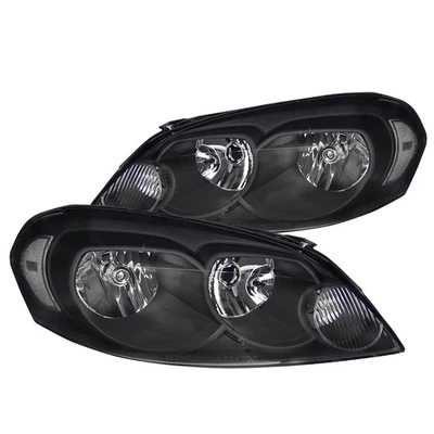 Fit 2006-2013 Chevy Impala 06-07 Monte Carlo Euro Black HeadLights Pair Foto 1 de 4