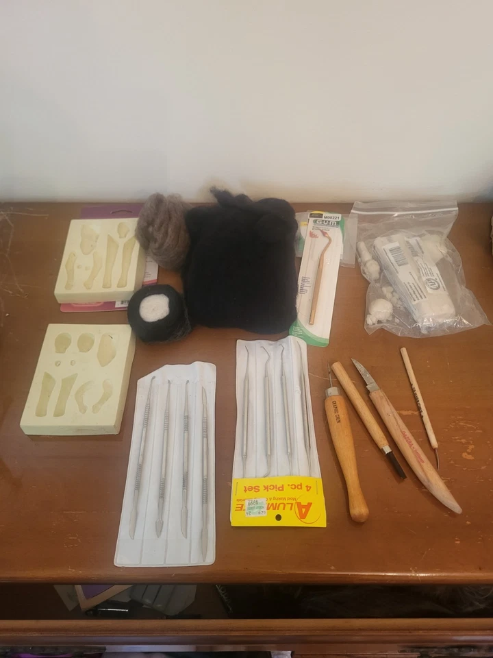 Hobby Craft Lot Needle Felting Push Molds Tools Wool etc.tootls materials - Image 1 of 4
