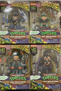 Figuras de acción TMNT 1988 remasterizadas Teenage Mutant Ninja Turtles 2024 (juego de 4) - Imagen 1 de 2