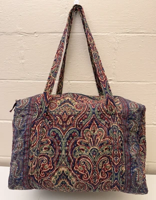 Raro De Colección Vera Bradley Medallón Cachemira 20" Bolsa de Viaje Gimnasio Hecho en EE. UU. EN MUY BUEN ESTADO* Foto 1 de 4