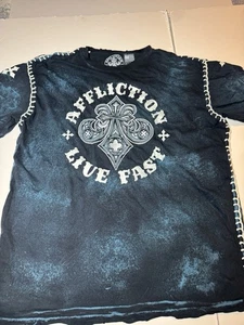 Affliction Shirt 2XL Live Fast Engelsflügel Kreuz keltisch Grunge Emo Goth T-Shirt - Bild 1 von 10