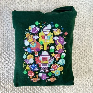 Bee Swarm Roblox Beekeeper Hoodie Kids Large 14-16 Forest Green 50/50 Heavy EUC - Picture 1 of 5