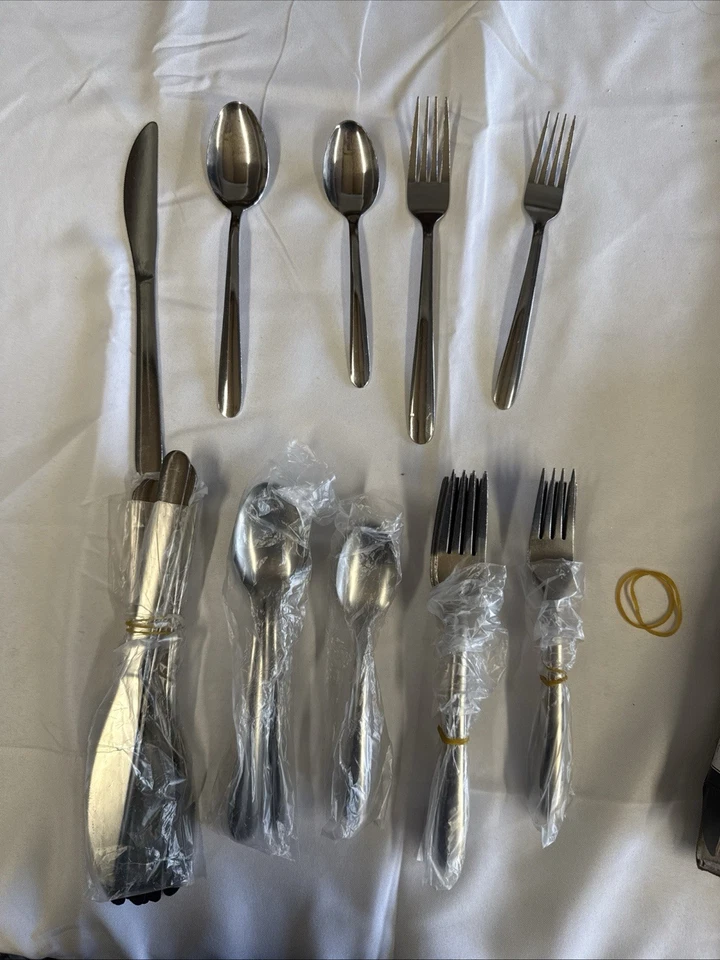 Conjunto de talheres de aço inoxidável serviço para 4–6 lote de talheres modernos - Imagem 1 de 4