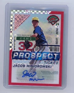 2024 Panini Prospect Edition Red Power Jacob Misiorowski #/99 Auto Refractor - Picture 1 of 1