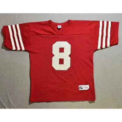 Camiseta de fútbol americano Steve Young de colección años 90 logotipo 7 San Francisco SF 49ERS M 42-44 Foto 1 de 4