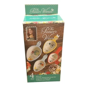 Pioneer Woman CERAMIC Measuring Scoop Set 4 Pc. - Picture 1 of 6