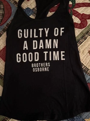 Camiseta sin mangas negra “Guilty Of A Damn Good Time” Brothers Osborn. Talla pequeña Foto 1 de 3