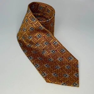 Corbata para hombre MARK PENDLETON Von Maur 100 % seda diseñador ITALIA dorada 59" $65 - Imagen 1 de 7
