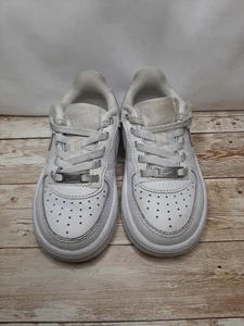 Nike Air Force 1 Low Easy On Shoes Toddler 8C White Leather AF1 FN0371-111 GUC - Picture 1 of 12