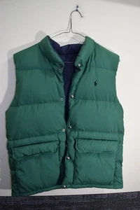 Polo Ralph Lauren BOYS XL 18 20 Puffer DOWN Vest Blue Green Reversible GOTHIC R - Picture 1 of 19