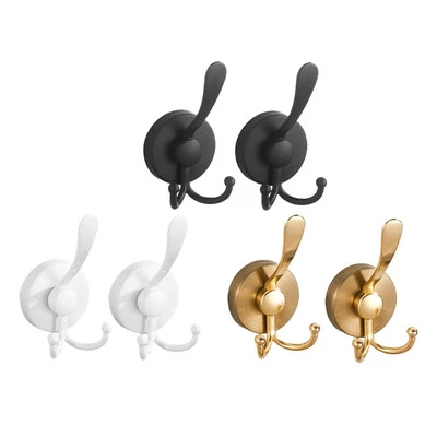 2Pcs Suction Hooks Wreath Suction Holder Hanger for Coat Restroom Bathroom - Image 1 of 2