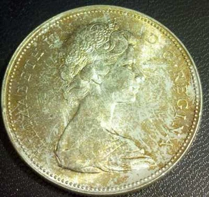 1966 Kanada Silber Dollar Stempelglanz ++ Cameo PP-wie aus einer Originalrolle EOR Ton - Bild 1 von 8