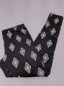 Epic Threads Girls Black Knit Diamond Print Leggings, Size Medium - Picture 1 of 1