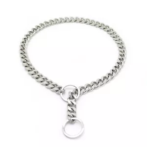 Cadena cubana de estrangulamiento de perro de alta resistencia cuello de mascota entrenamiento caminata - Imagen 1 de 3