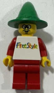 Vintage Lego Freestyle Zauberer mit grünem Hut Minifigur - Bild 1 von 3