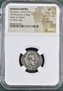 Roman Empire - Domitian - AD 81-96 - Silver Denarius - NGC VF - RIC: 976 - Picture 1 of 5