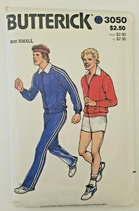 VTG 80s Butterick Sewing Pattern 3050 Mens Jacket Pants Shorts (Chest 34-36) CUT - Picture 1 of 3
