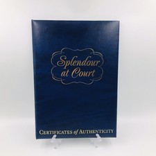 Royal Worcester Splendour At Court Book Folder Certificates Of Authenticity