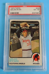 1973 Topps Baseball Nolan Ryan PSA 6 EX-MT #220 California Angels - Bild 1 von 2