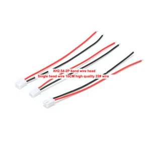 10pcs XH2.54-2P with thread Single-head Tinning wire length 10CM 22#wire - Photo 1/2