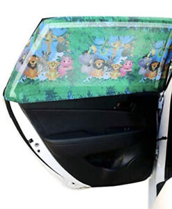2 Pack Auto Sun Shade Window Screen Cover Sunshade Protector Car JUNGLE Kids NEW