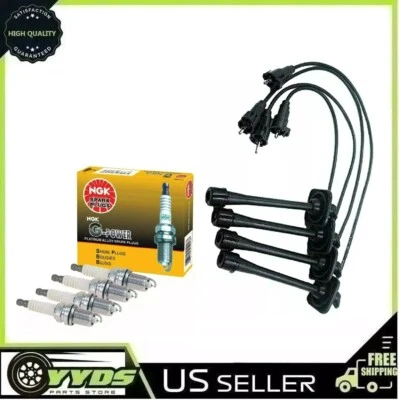 Juego de 4 bujías NGK + cables de encendido para Toyota Camry RAV4 Solara 1997-2001 Foto 1 de 3