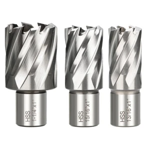 1-teiliges HSS Ringfräser-Set HSS Magnetbohrer-Bits Schweißschaft 1 Zoll Tiefe - Bild 1 von 15