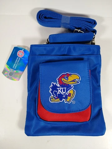 Nwt Kansas Jayhawks ProFANity Traveler Bag Purse Quality 4-Pockets FREE SHIPPING Cover