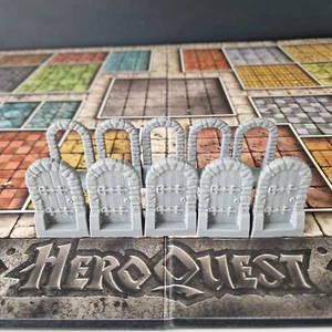 Heroquest Board Game Plastic Doors - 5x Closed & 5x Open Doors - 3D Printed - Picture 1 of 7